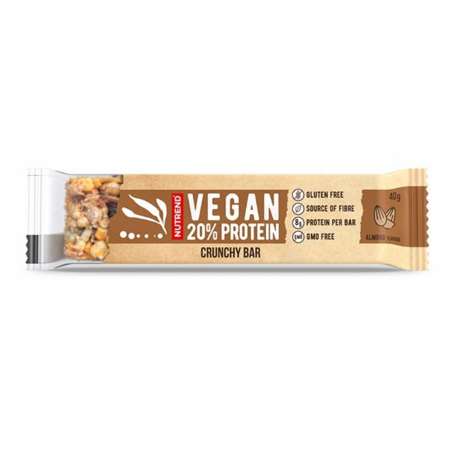 Fotografie - Vegan 20% protein crunchy bar almond (mandle) Nutrend