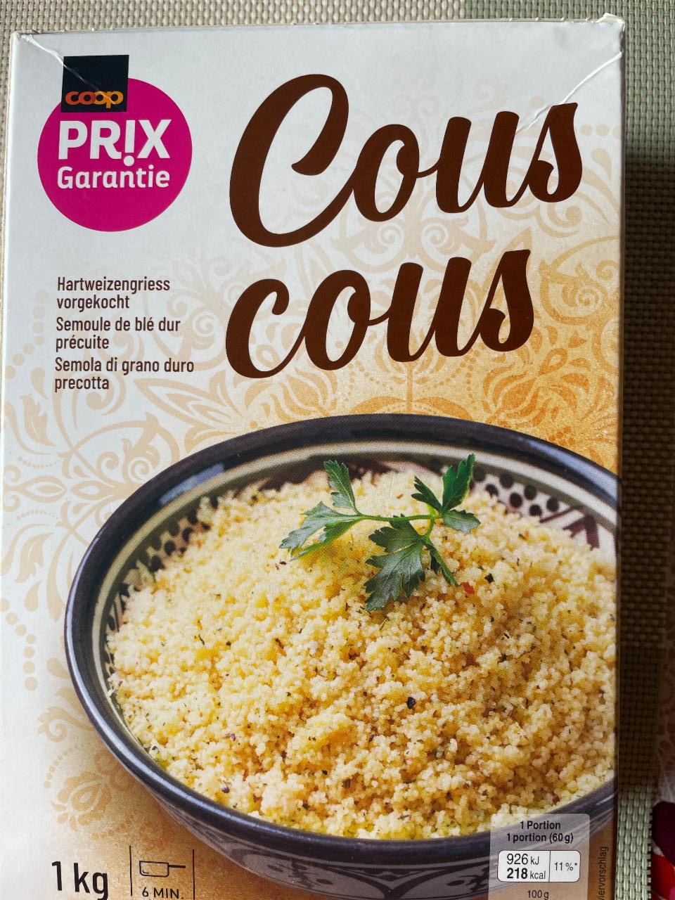 Fotografie - Couscous Coop Prix Garantie