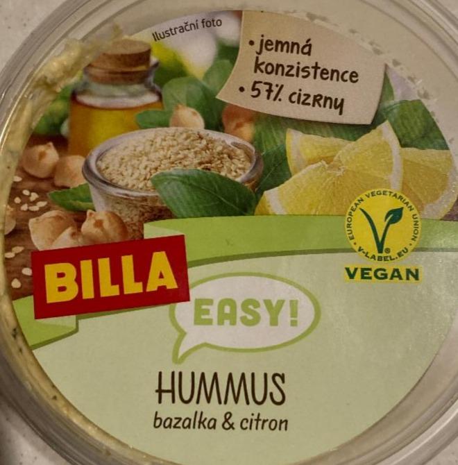 Fotografie - Hummus Bazalka & Citron Billa Easy!