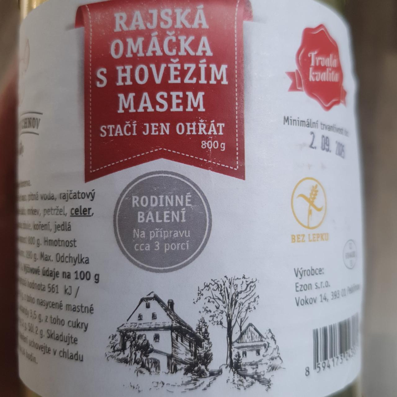 Fotografie - Rajská omáčka s hovězím masem Nový Rychnov