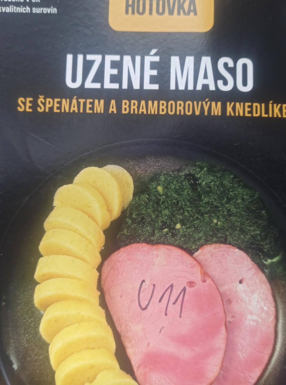 Fotografie - Uzené maso se špenátem a bramborovým knedlíkem RD Hotovka