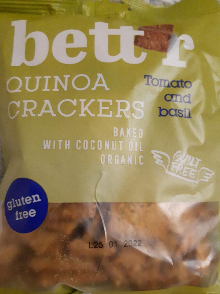 Fotografie - Quinoa crackers tomato and basil Bett'r