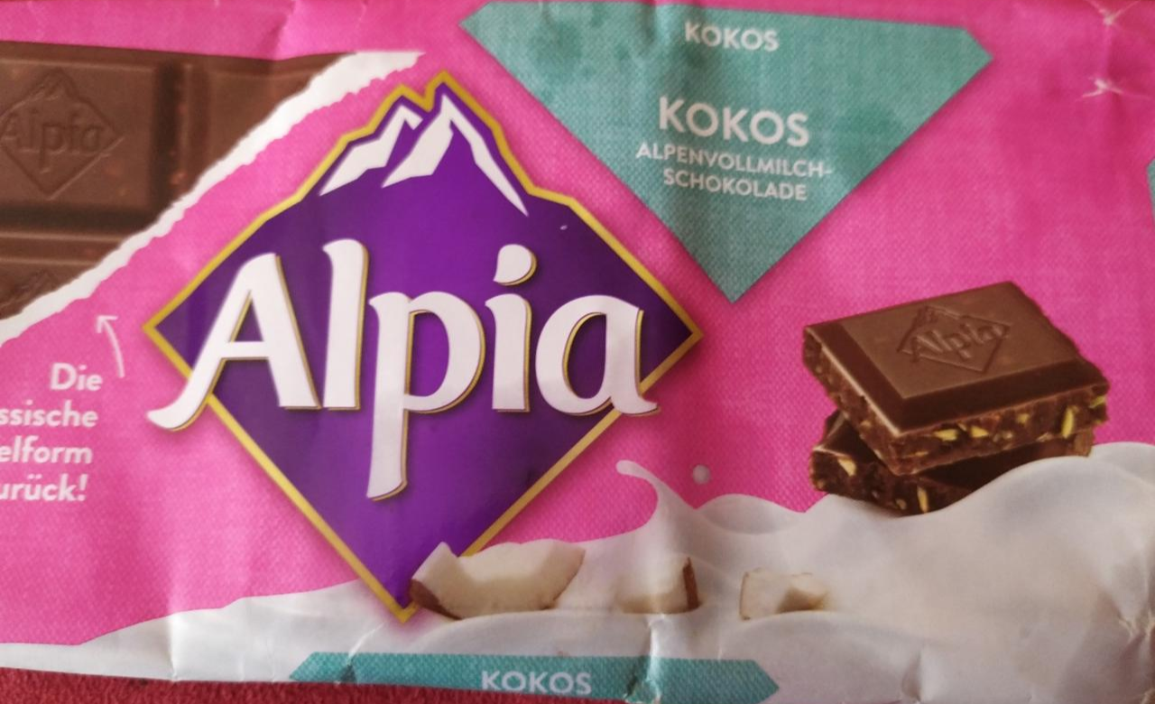 Fotografie - Alpia kokos alpenvollmilch-schokolade