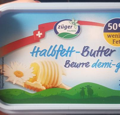 Fotografie - Halbfett-Butter Züger