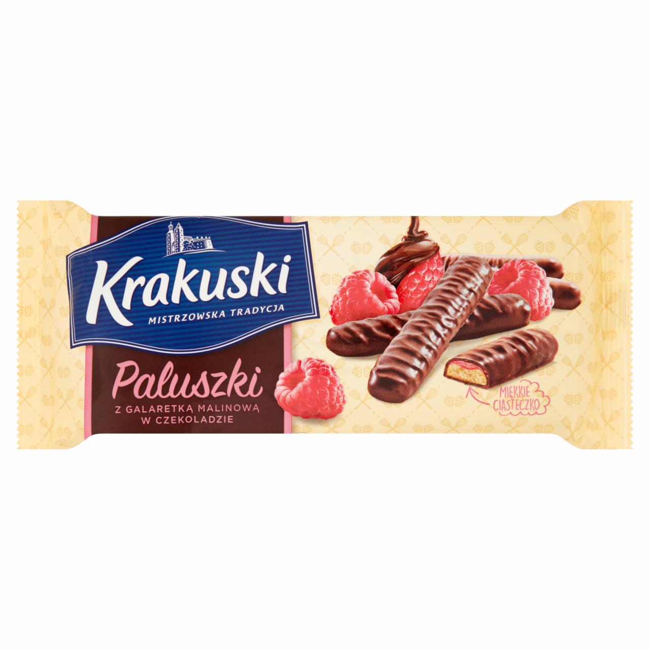 Fotografie - Paluszki z galaretką malinową w czekoladzie Krakuski