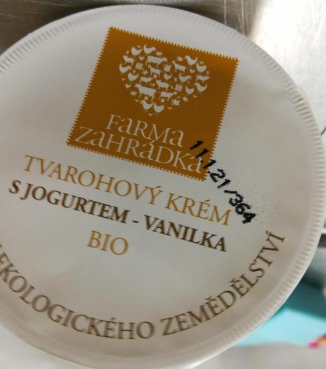 Fotografie - Bio Tvarohový krém s jogurtem Vanilka Farma Zahrádka