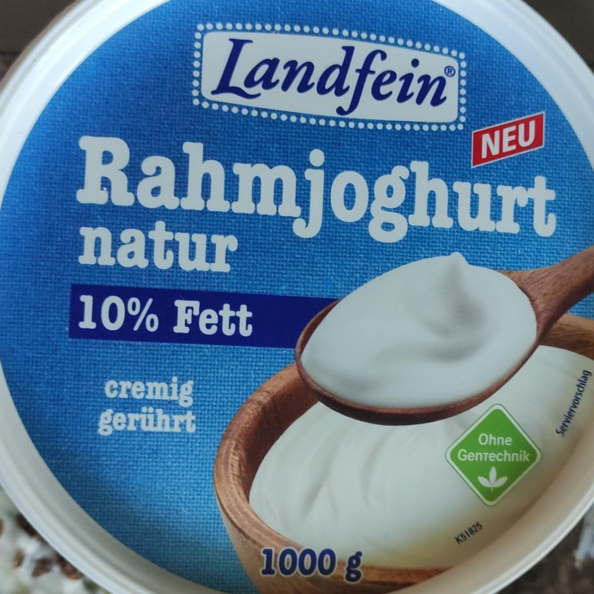 Fotografie - Rahmjoghurt natur 10% Fett Landfein
