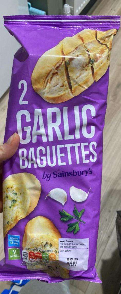 Fotografie - 2 Garlic baguettes Sainsbury's