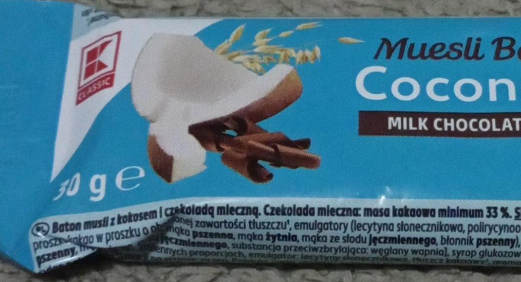 Fotografie - Muesli Bar Coconut Milk Chocolate K-Classic