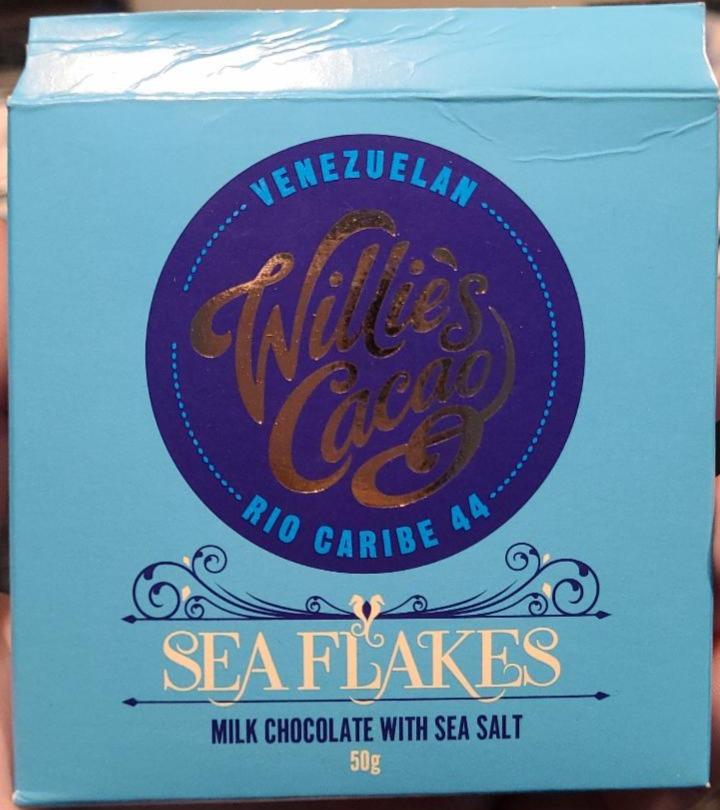 Fotografie - Milk Chocolate with Sea Flakes Willie's Cacao