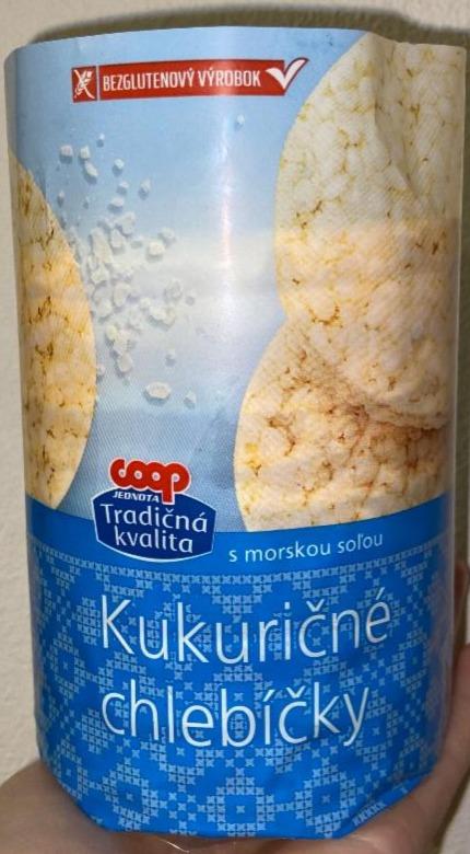 Fotografie - Kukuričné chlebíčky s morskou soľou Coop Tradičná kvalita