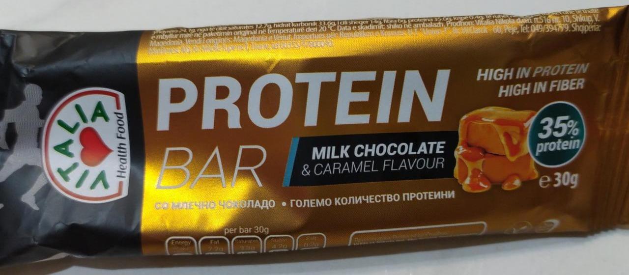 Fotografie - Protein Bar Milk Chocolate & Caramel Flavour Vitalia