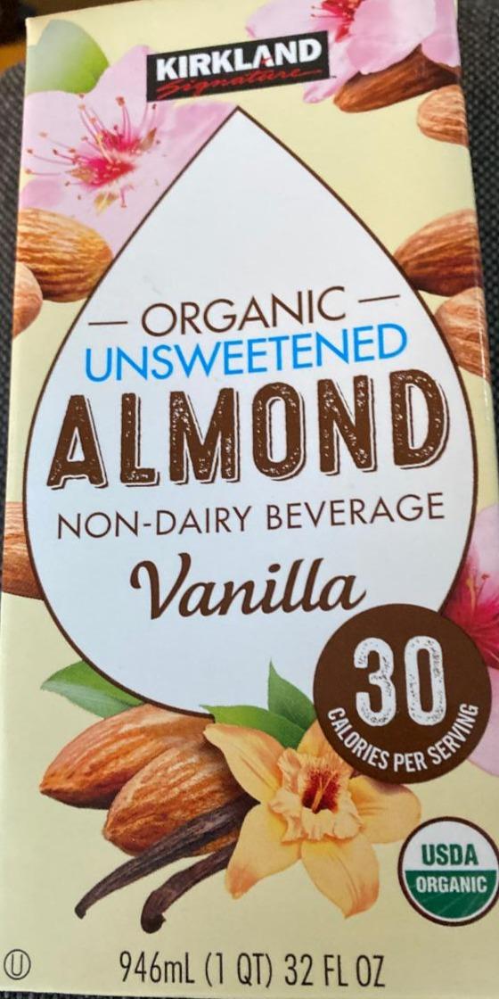 Fotografie - kirkland organic unsweetened almond vanilla