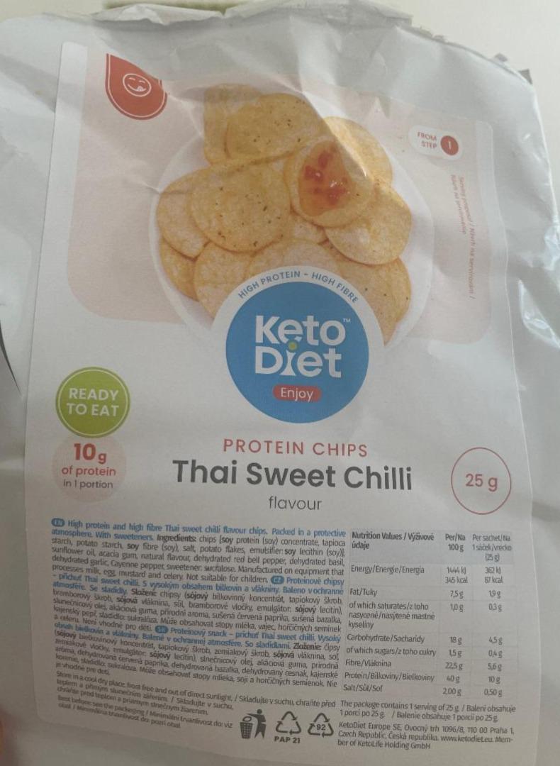 Fotografie - Protein chips thai sweet chilli KetoDiet