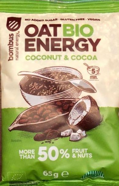 Fotografie - Bio oat energy coconut & cocoa Bombus