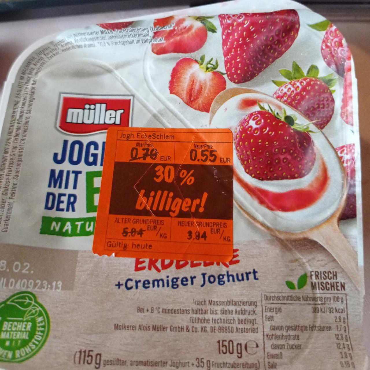 Fotografie - Müller mix jahodový jogurt 150g