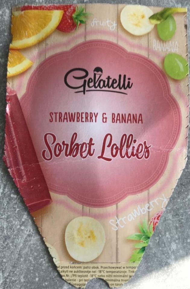 Fotografie - Sorbet Lollies strawberry & banana Gelatelli