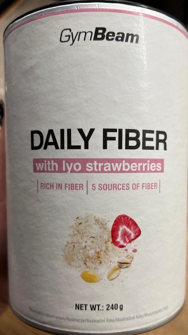 Fotografie - Daily fiber with lyo strawberries GymBeam