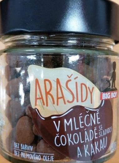 Fotografie - Arašídy v mléčné čokoládě se sladidly a kakau Big Boy