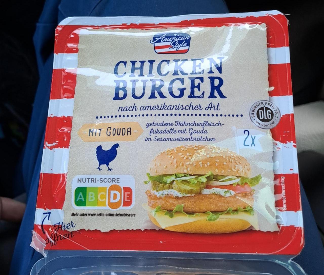 Fotografie - Chicken Burger mit Gouda American Style