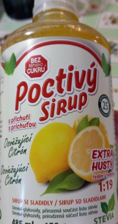 Fotografie - Poctivý sirup citrón extra hustý CukrStop