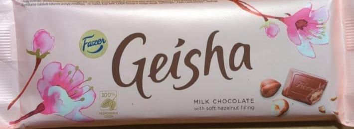 Fotografie - Geisha Milk Chocolate with soft hazelnut filling Fazer