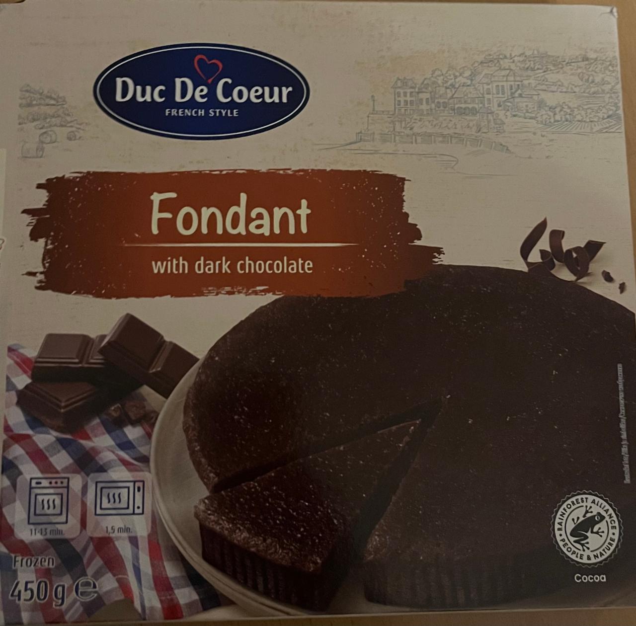 Fotografie - Fondant with dark chocolate Duc De Coeur