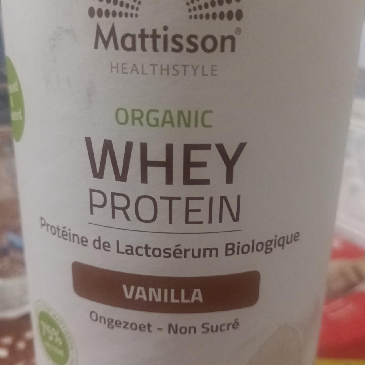 Fotografie - Mattison Organic Whey Protein Vanilla
