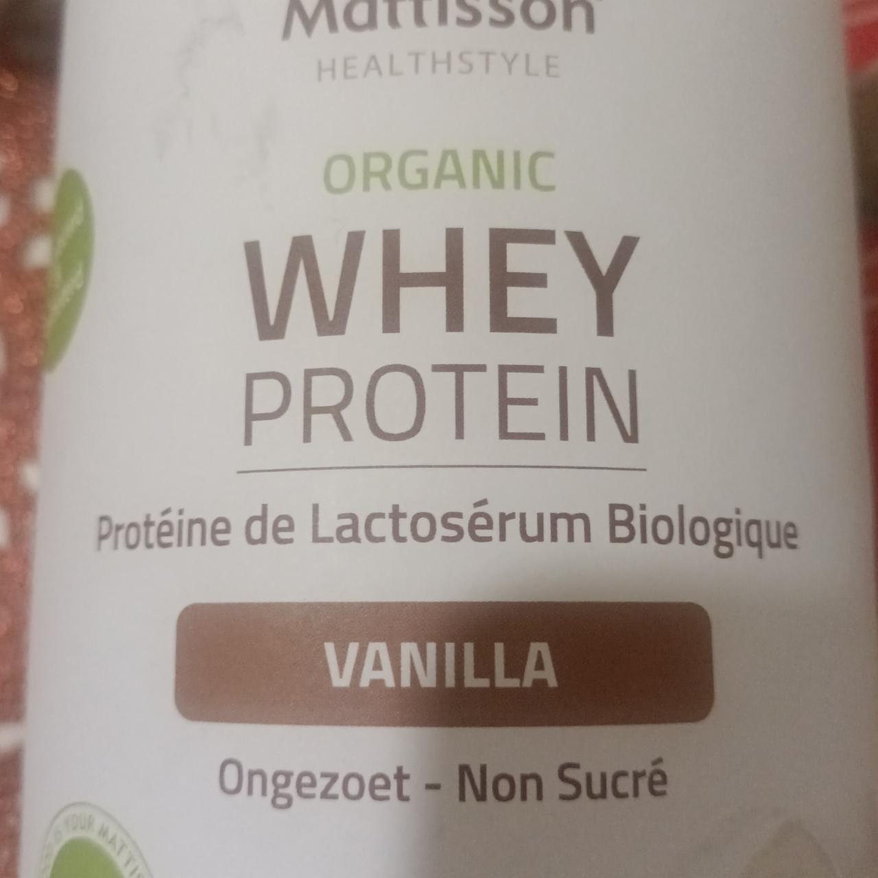 Fotografie - Mattison Organic Whey Protein Vanilla