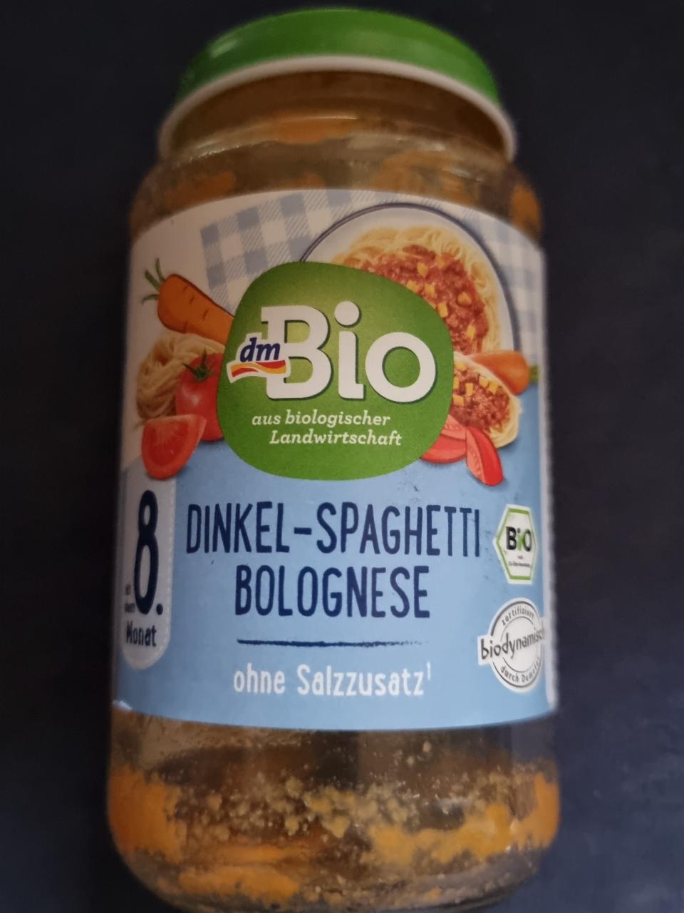 Fotografie - Dinkel-Spaghetti Bolognese příkrm dmBio