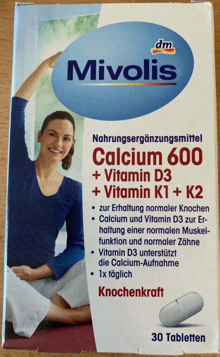 Fotografie - Calcium 600 + vitamin D3, K1+K2 Mivolis