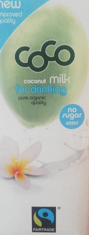 Fotografie - Coco coconut milk for drinking