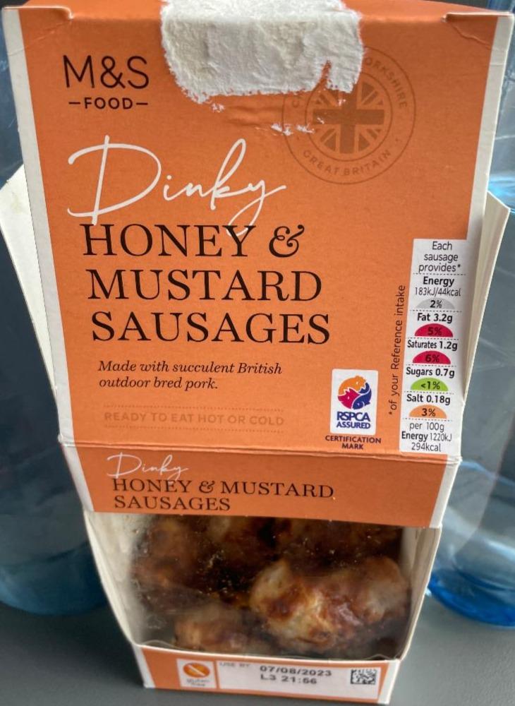 Fotografie - Dinky honey & mustard sausages M&S food