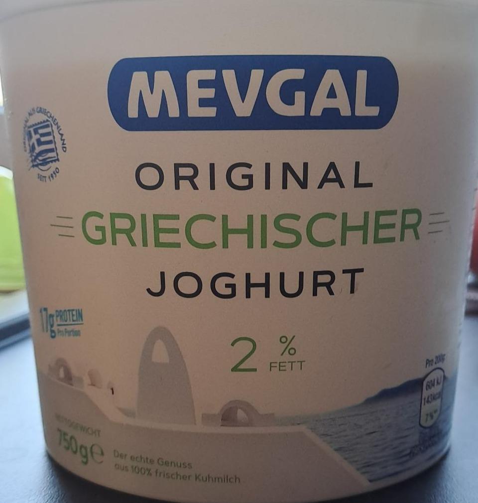 Fotografie - Original Griechischer Joghurt 2% Fett Mevgal