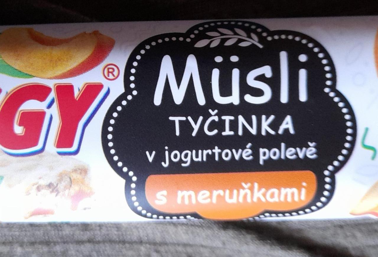 Fotografie - Müsli tyčinka v jogurtové polevě s meruňkami Twiggy