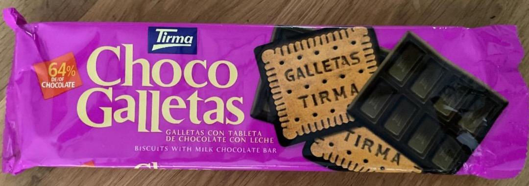 Fotografie - Choco Galletas con tableta de chocolate con leche Tirma
