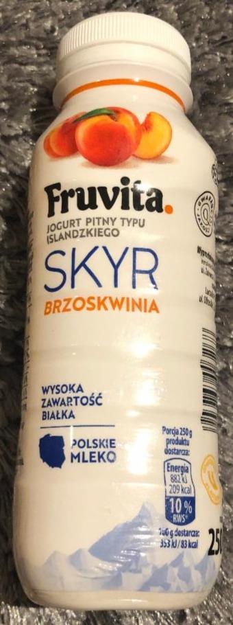 Fotografie - Jogurt pitny typu islandzkiego Skyr brzoskwinia FruVita