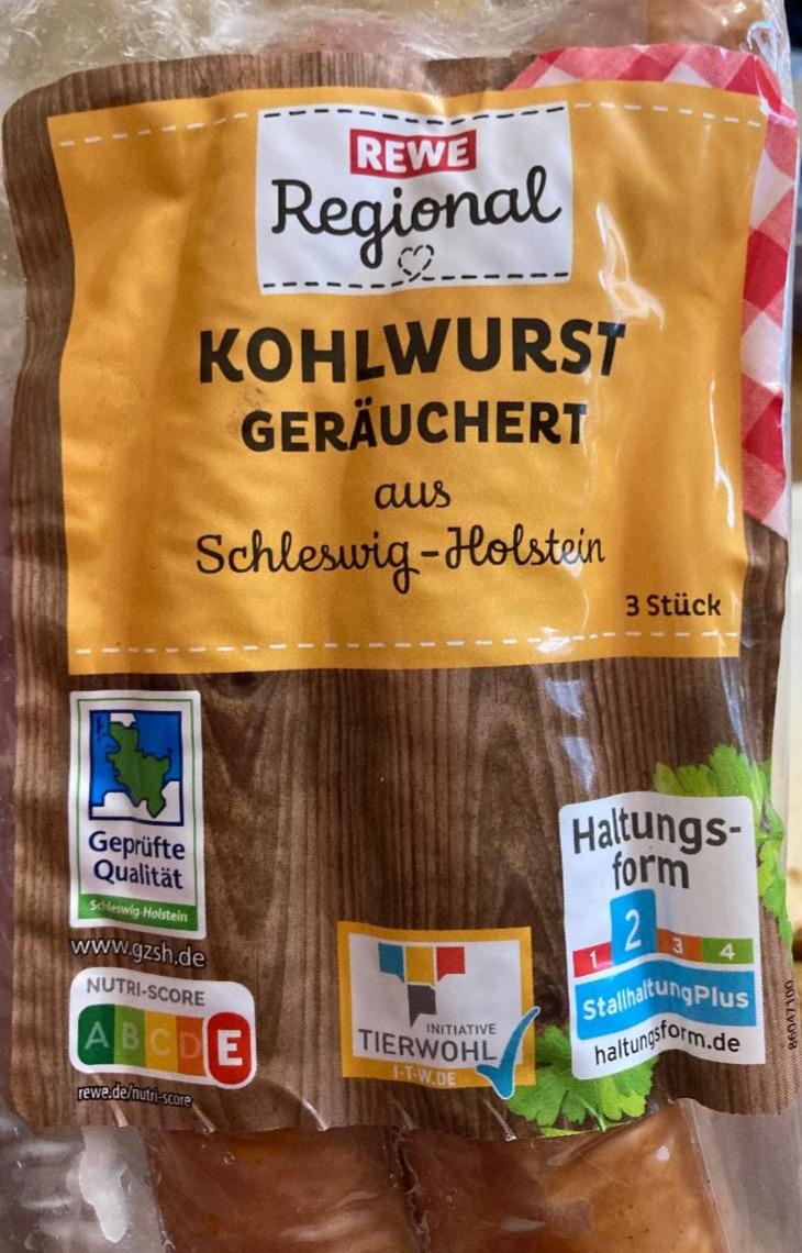 Fotografie - Kohlwurst geräuchert auf Schleswig-Holstein Rewe Regional