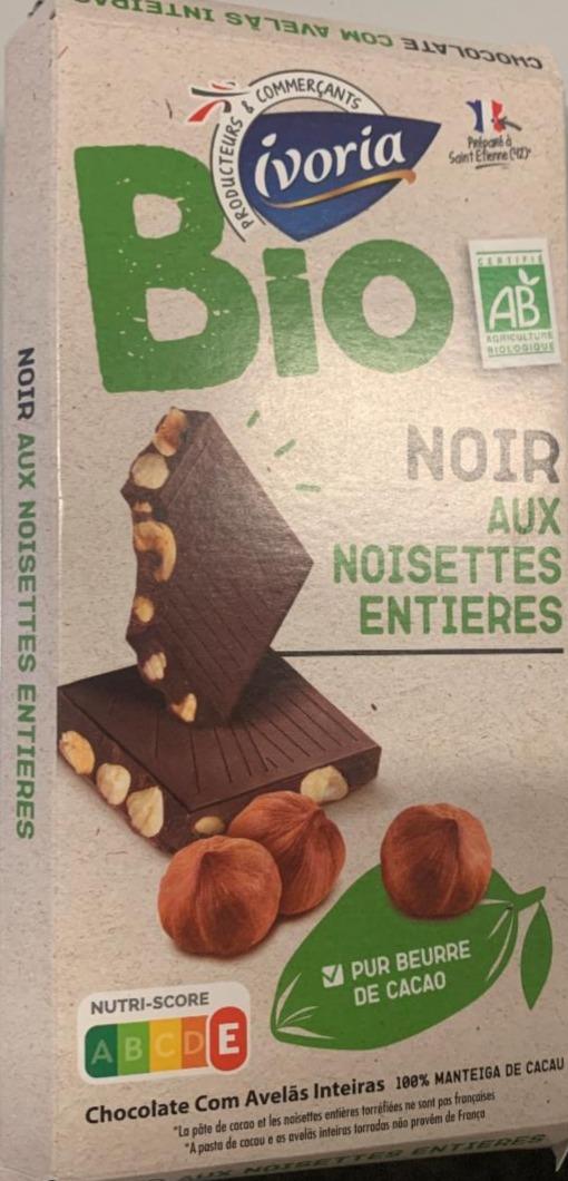Fotografie - Bio Chocolat noir aux noisettes entières Ivoria