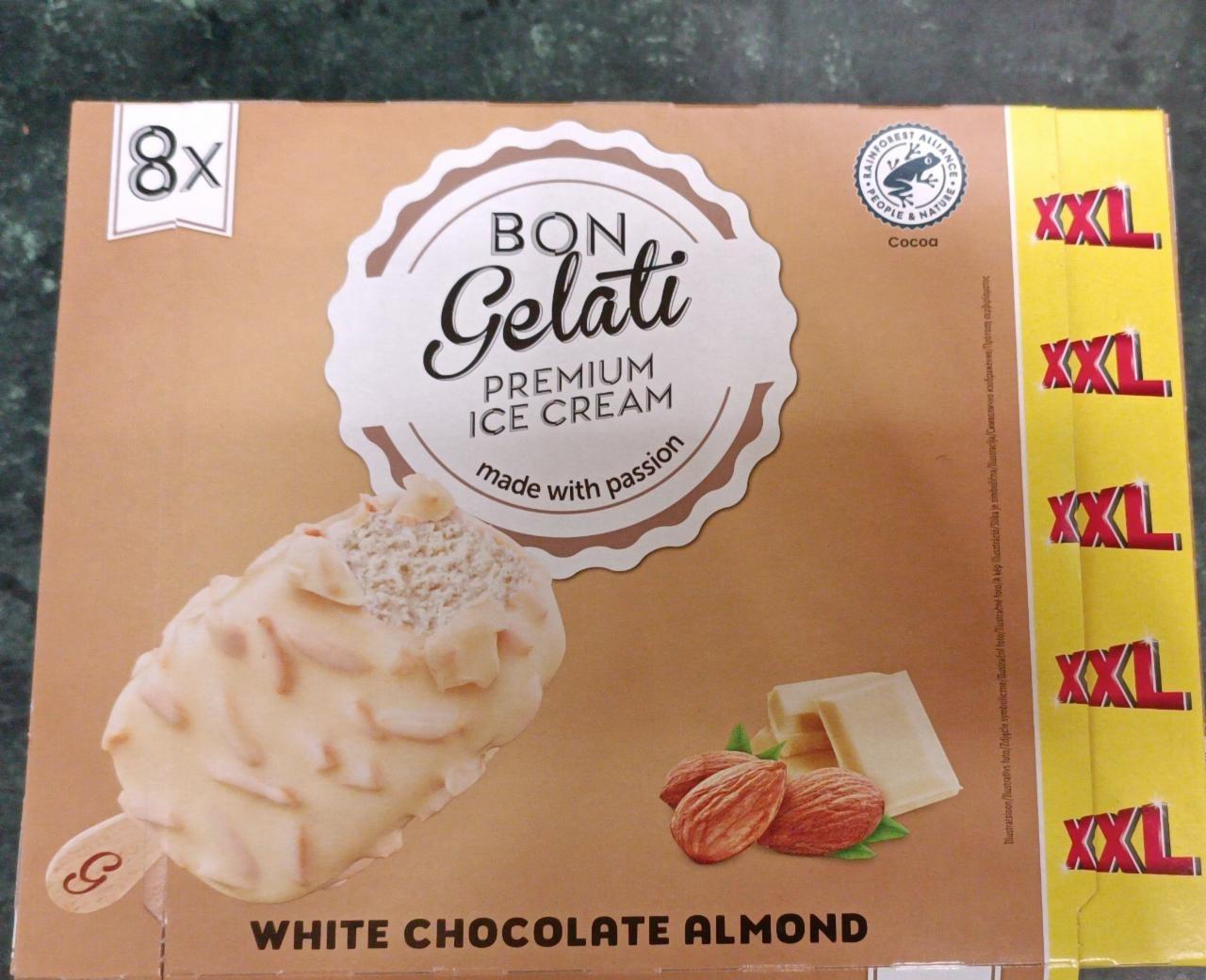 Fotografie - Premium Ice Cream White chocolate almond Bon Gelati