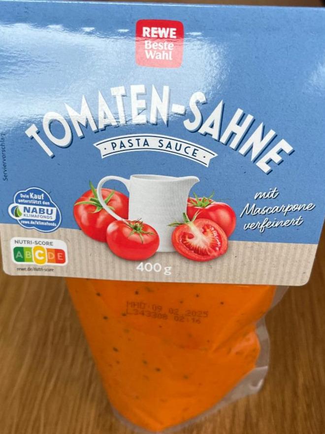 Fotografie - Tomatem-Sahne pasta sauce Rewe beste wahl