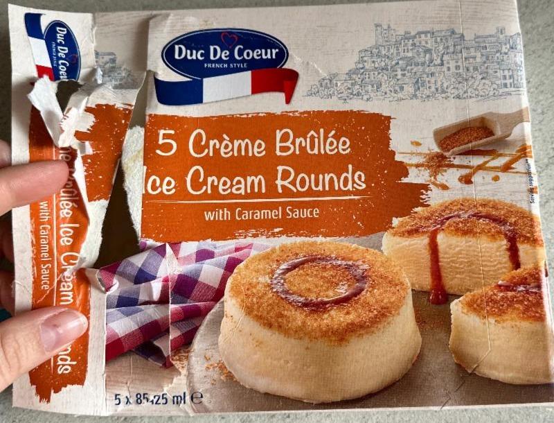 Fotografie - Crème Brulé Ice cream rounds Duc De Coeur