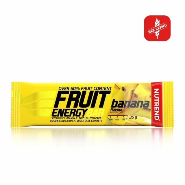 Fotografie - Fruit energybar Banana (banán) Nutrend