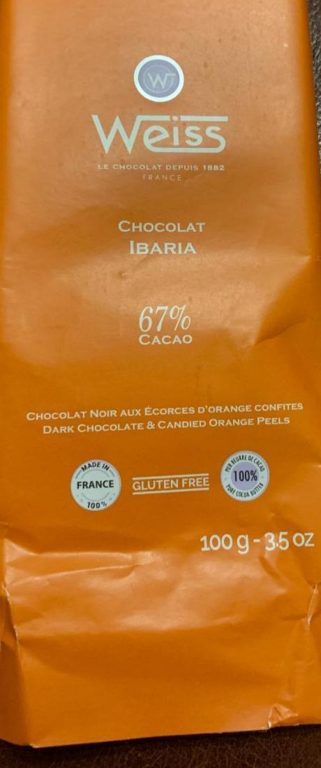 Fotografie - chocolat Ibaria 67% cacao Weiss