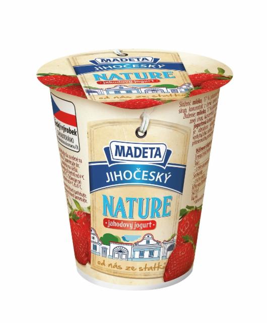 Fotografie - Jihočeský Nature jahodový jogurt 2,6 % Madeta