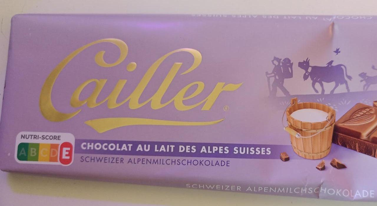 Fotografie - Chocolat au lait des Alpes Suisse Cailler