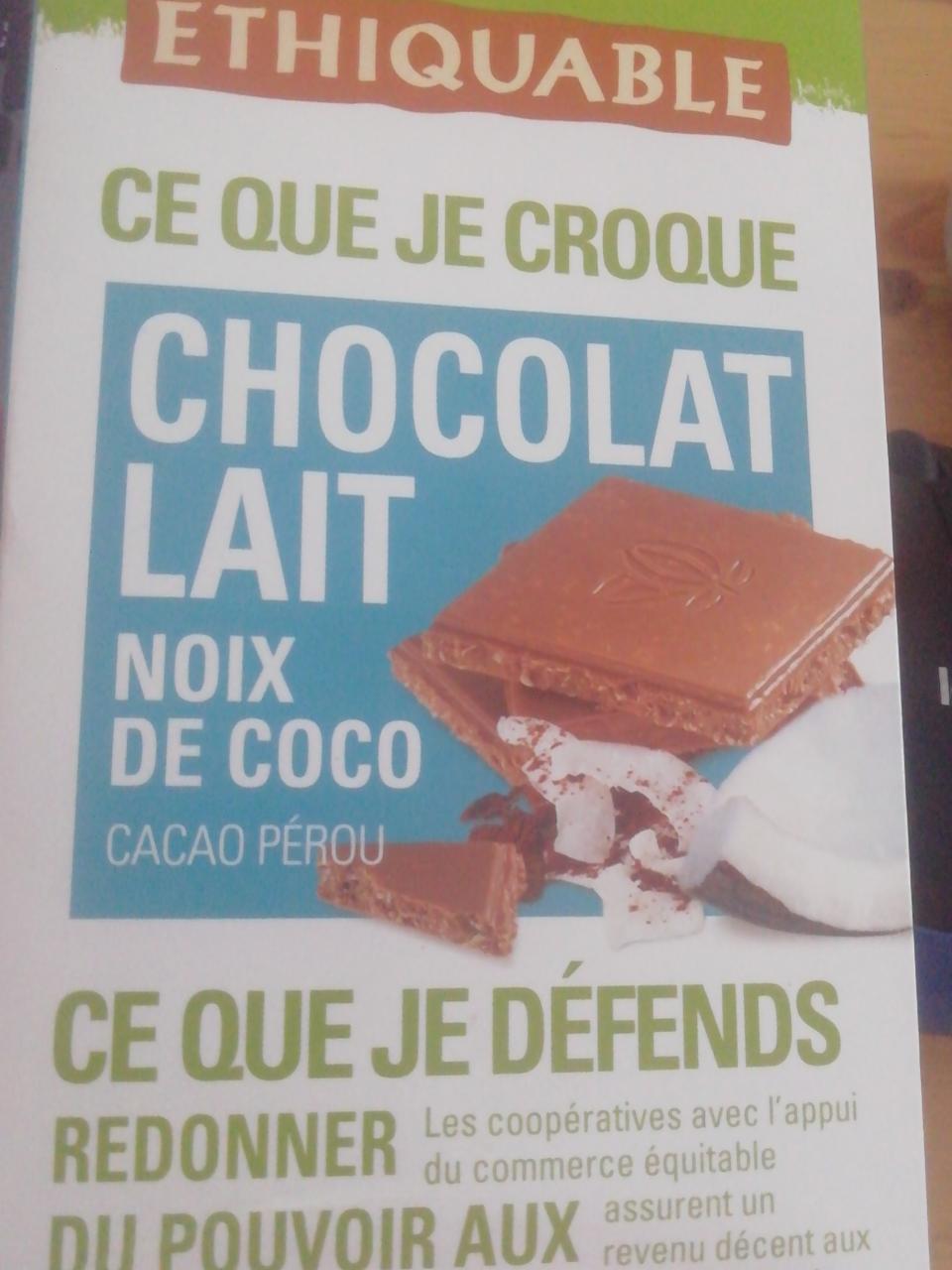 Fotografie - čokoláda ethiquable kokos