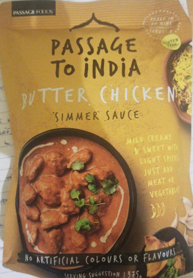 Fotografie - Passage to India Butter Chicken Simmer Sauce Passage Foods