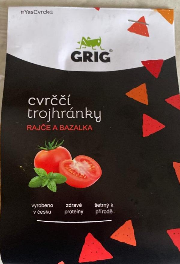 Fotografie - Cvrččí trojhránky rajče a bazalka Grig