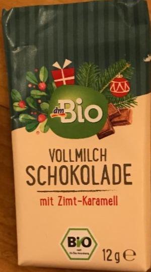 Fotografie - Vollmilch Schokolade mit Zimt-Karamell dmBio